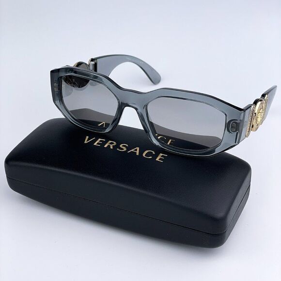 NEW Versace VE4361 MEDUSA BIGGIE 311/6G Transparent Gray Silver Gradient - Picture 1 of 11